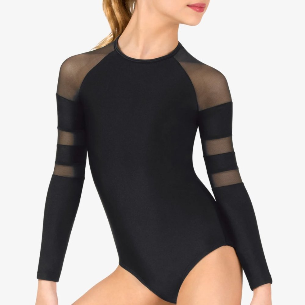 Black Long Sleeve Leotard